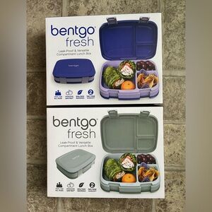 SET OF 2 Bentgo Fresh Leak-Proof Lunch Box - Purple and Gray